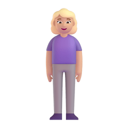Woman Standing: Medium-light Skin Tone Emoji Copy Paste ― 🧍🏼‍♀ - microsoft-teams-gifs