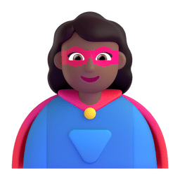 Woman Superhero: Medium-dark Skin Tone Emoji Copy Paste ― 🦸🏾‍♀ - microsoft-teams-gifs