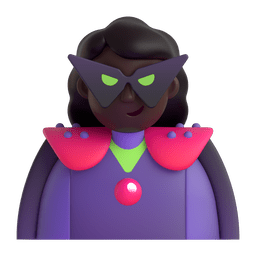 Woman Supervillain: Dark Skin Tone Emoji Copy Paste ― 🦹🏿‍♀ - microsoft-teams-gifs
