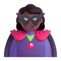 Woman Supervillain: Medium-dark Skin Tone Emoji Copy Paste ― 🦹🏾‍♀ - microsoft-teams-gifs