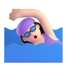 Woman Swimming: Light Skin Tone Emoji Copy Paste ― 🏊🏻‍♀ - microsoft-teams-gifs