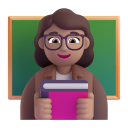 Woman Teacher: Medium Skin Tone Emoji Copy Paste ― 👩🏽‍🏫 - microsoft-teams-gifs