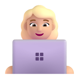 Woman Technologist: Medium-light Skin Tone Emoji Copy Paste ― 👩🏼‍💻 - microsoft-teams-gifs