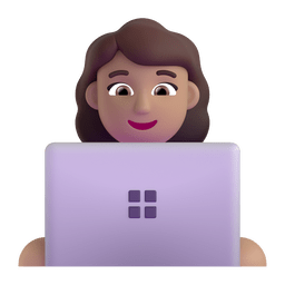 Woman Technologist: Medium Skin Tone Emoji Copy Paste ― 👩🏽‍💻 - microsoft-teams-gifs