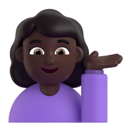 Woman Tipping Hand: Dark Skin Tone Emoji Copy Paste ― 💁🏿‍♀ - microsoft-teams-gifs