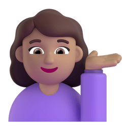 Woman Tipping Hand: Medium Skin Tone Emoji Copy Paste ― 💁🏽‍♀ - microsoft-teams-gifs