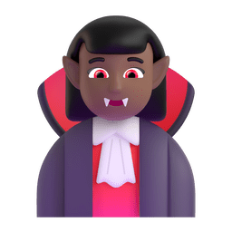 Woman Vampire: Medium-dark Skin Tone Emoji Copy Paste ― 🧛🏾‍♀ - microsoft-teams-gifs