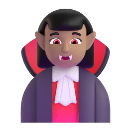 Woman Vampire: Medium Skin Tone Emoji Copy Paste ― 🧛🏽‍♀ - microsoft-teams-gifs