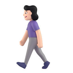 Woman Walking: Light Skin Tone Emoji Copy Paste ― 🚶🏻‍♀ - microsoft-teams-gifs