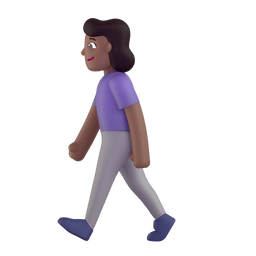 Woman Walking: Medium-dark Skin Tone Emoji Copy Paste ― 🚶🏾‍♀ - microsoft-teams-gifs
