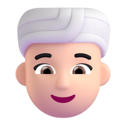 Woman Wearing Turban: Light Skin Tone Emoji Copy Paste ― 👳🏻‍♀ - microsoft-teams-gifs