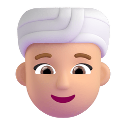 Woman Wearing Turban: Medium-light Skin Tone Emoji Copy Paste ― 👳🏼‍♀ - microsoft-teams-gifs