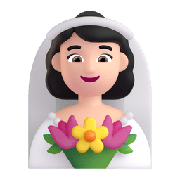 Woman With Veil: Light Skin Tone Emoji Copy Paste ― 👰🏻‍♀ - microsoft-teams-gifs