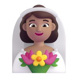 Woman With Veil: Medium Skin Tone Emoji Copy Paste ― 👰🏽‍♀ - microsoft-teams-gifs