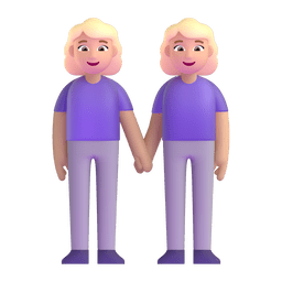 Women Holding Hands: Medium-light Skin Tone Emoji Copy Paste ― 👭🏼 - microsoft-teams-gifs