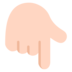 Backhand Index Pointing Down: Light Skin Tone Emoji Copy Paste ― 👇🏻 - microsoft