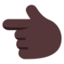 Backhand Index Pointing Left: Dark Skin Tone Emoji Copy Paste ― 👈🏿 - microsoft