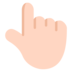 Backhand Index Pointing Up: Light Skin Tone Emoji Copy Paste ― 👆🏻 - microsoft
