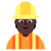 Construction Worker: Dark Skin Tone Emoji Copy Paste ― 👷🏿 - microsoft