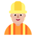 Construction Worker: Medium-light Skin Tone Emoji Copy Paste ― 👷🏼 - microsoft