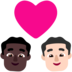 Couple With Heart: Man, Man, Dark Skin Tone, Light Skin Tone Emoji Copy Paste ― 👨🏿‍❤️‍👨🏻 - microsoft