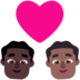 Couple With Heart: Man, Man, Dark Skin Tone, Medium-dark Skin Tone Emoji Copy Paste ― 👨🏿‍❤️‍👨🏾 - microsoft