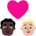 Couple With Heart: Man, Man, Dark Skin Tone, Medium-light Skin Tone Emoji Copy Paste ― 👨🏿‍❤️‍👨🏼 - microsoft