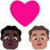 Couple With Heart: Man, Man, Dark Skin Tone, Medium Skin Tone Emoji Copy Paste ― 👨🏿‍❤️‍👨🏽 - microsoft