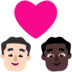 Couple With Heart: Man, Man, Light Skin Tone, Dark Skin Tone Emoji Copy Paste ― 👨🏻‍❤️‍👨🏿 - microsoft