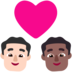 Couple With Heart: Man, Man, Light Skin Tone, Medium-dark Skin Tone Emoji Copy Paste ― 👨🏻‍❤️‍👨🏾 - microsoft