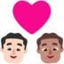 Couple With Heart: Man, Man, Light Skin Tone, Medium Skin Tone Emoji Copy Paste ― 👨🏻‍❤️‍👨🏽 - microsoft