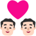 Couple With Heart: Man, Man, Light Skin Tone Emoji Copy Paste ― 👨🏻‍❤️‍👨🏻 - microsoft