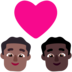 Couple With Heart: Man, Man, Medium-dark Skin Tone, Dark Skin Tone Emoji Copy Paste ― 👨🏾‍❤️‍👨🏿 - microsoft
