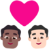 Couple With Heart: Man, Man, Medium-dark Skin Tone, Light Skin Tone Emoji Copy Paste ― 👨🏾‍❤️‍👨🏻 - microsoft