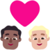 Couple With Heart: Man, Man, Medium-dark Skin Tone, Medium-light Skin Tone Emoji Copy Paste ― 👨🏾‍❤️‍👨🏼 - microsoft