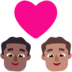 Couple With Heart: Man, Man, Medium-dark Skin Tone, Medium Skin Tone Emoji Copy Paste ― 👨🏾‍❤️‍👨🏽 - microsoft