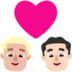Couple With Heart: Man, Man, Medium-light Skin Tone, Light Skin Tone Emoji Copy Paste ― 👨🏼‍❤️‍👨🏻 - microsoft