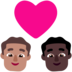 Couple With Heart: Man, Man, Medium Skin Tone, Dark Skin Tone Emoji Copy Paste ― 👨🏽‍❤️‍👨🏿 - microsoft