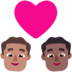 Couple With Heart: Man, Man, Medium Skin Tone, Medium-dark Skin Tone Emoji Copy Paste ― 👨🏽‍❤️‍👨🏾 - microsoft
