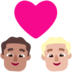 Couple With Heart: Man, Man, Medium Skin Tone, Medium-light Skin Tone Emoji Copy Paste ― 👨🏽‍❤️‍👨🏼 - microsoft