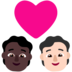 Couple With Heart: Person, Person, Dark Skin Tone, Light Skin Tone Emoji Copy Paste ― 🧑🏿‍❤️‍🧑🏻 - microsoft