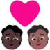 Couple With Heart: Person, Person, Dark Skin Tone, Medium-dark Skin Tone Emoji Copy Paste ― 🧑🏿‍❤️‍🧑🏾 - microsoft