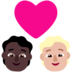 Couple With Heart: Person, Person, Dark Skin Tone, Medium-light Skin Tone Emoji Copy Paste ― 🧑🏿‍❤️‍🧑🏼 - microsoft