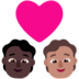 Couple With Heart: Person, Person, Dark Skin Tone, Medium Skin Tone Emoji Copy Paste ― 🧑🏿‍❤️‍🧑🏽 - microsoft