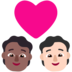 Couple With Heart: Person, Person, Medium-dark Skin Tone, Light Skin Tone Emoji Copy Paste ― 🧑🏾‍❤️‍🧑🏻 - microsoft