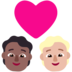 Couple With Heart: Person, Person, Medium-dark Skin Tone, Medium-light Skin Tone Emoji Copy Paste ― 🧑🏾‍❤️‍🧑🏼 - microsoft