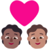 Couple With Heart: Person, Person, Medium-dark Skin Tone, Medium Skin Tone Emoji Copy Paste ― 🧑🏾‍❤️‍🧑🏽 - microsoft