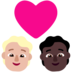 Couple With Heart: Person, Person, Medium-light Skin Tone, Dark Skin Tone Emoji Copy Paste ― 🧑🏼‍❤️‍🧑🏿 - microsoft