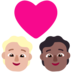 Couple With Heart: Person, Person, Medium-light Skin Tone, Medium-dark Skin Tone Emoji Copy Paste ― 🧑🏼‍❤️‍🧑🏾 - microsoft