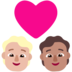 Couple With Heart: Person, Person, Medium-light Skin Tone, Medium Skin Tone Emoji Copy Paste ― 🧑🏼‍❤️‍🧑🏽 - microsoft